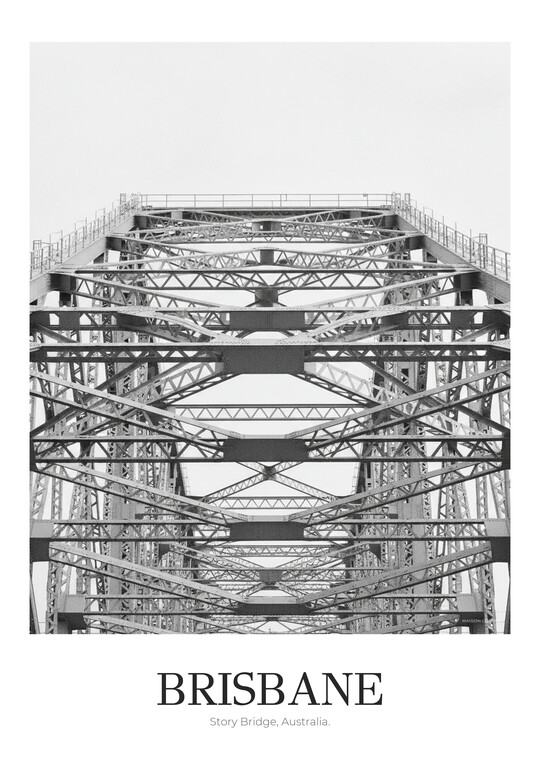 Story Bridge - Black & White Architecture Poster