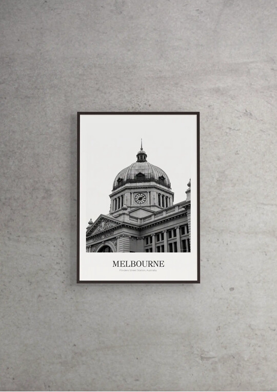 Flinders Street Station - Classic Framed Architecture Print