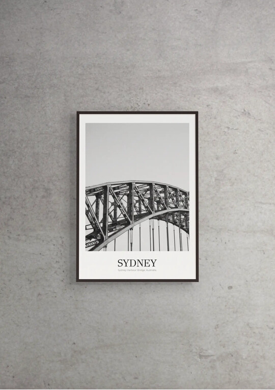 Sydney Harbour Bridge - Classic Framed Architecture Print