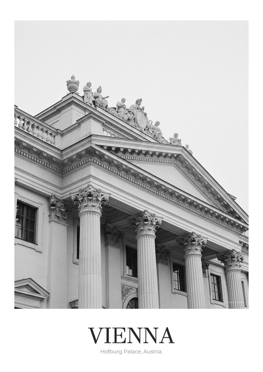 Hofburg Palace - Black & White Architecture Poster