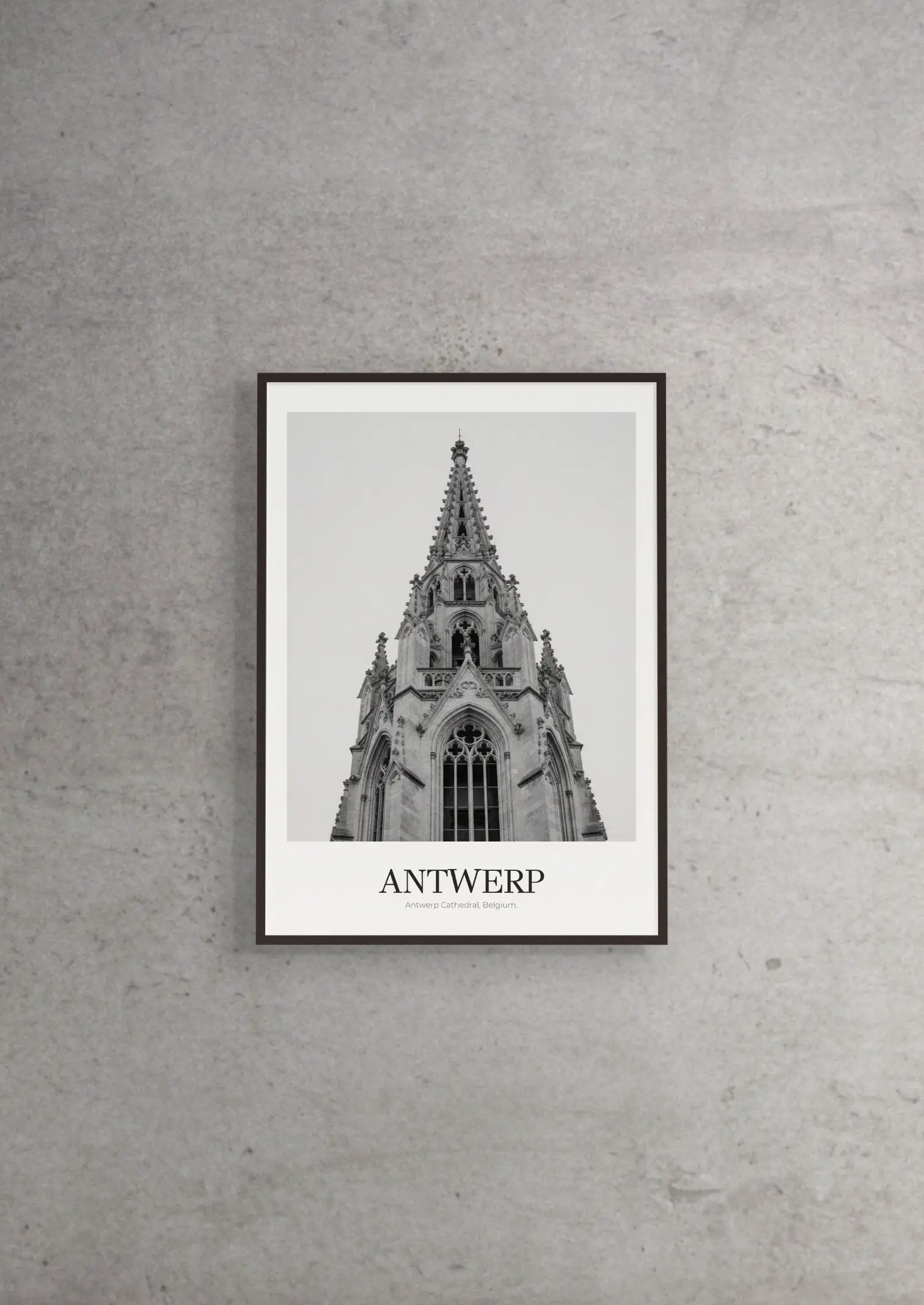Antwerp Cathedral - Classic Framed Architecture Print