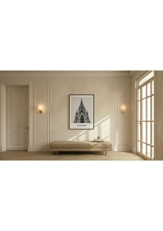 Antwerp Cathedral - Classic Framed Architecture Print