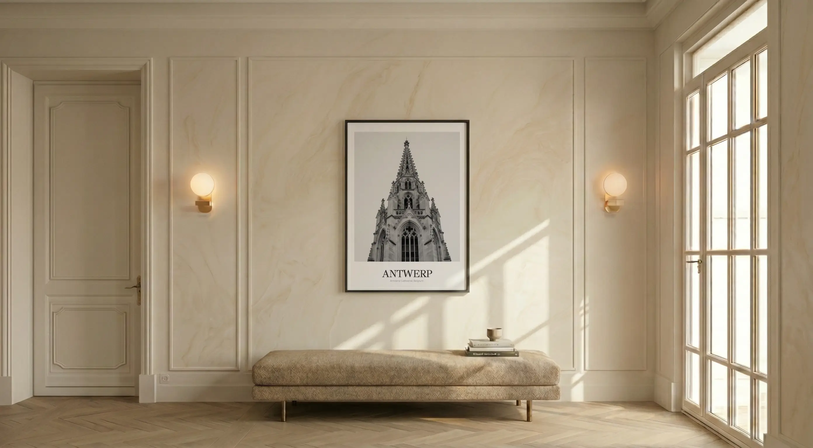 Antwerp Cathedral - Classic Framed Architecture Print
