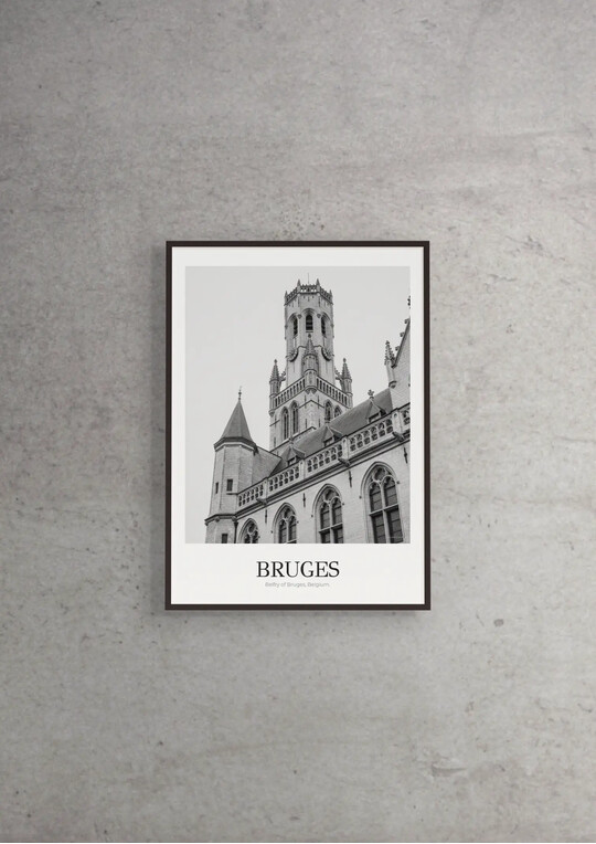 Belfry of Bruges - Classic Framed Architecture Print