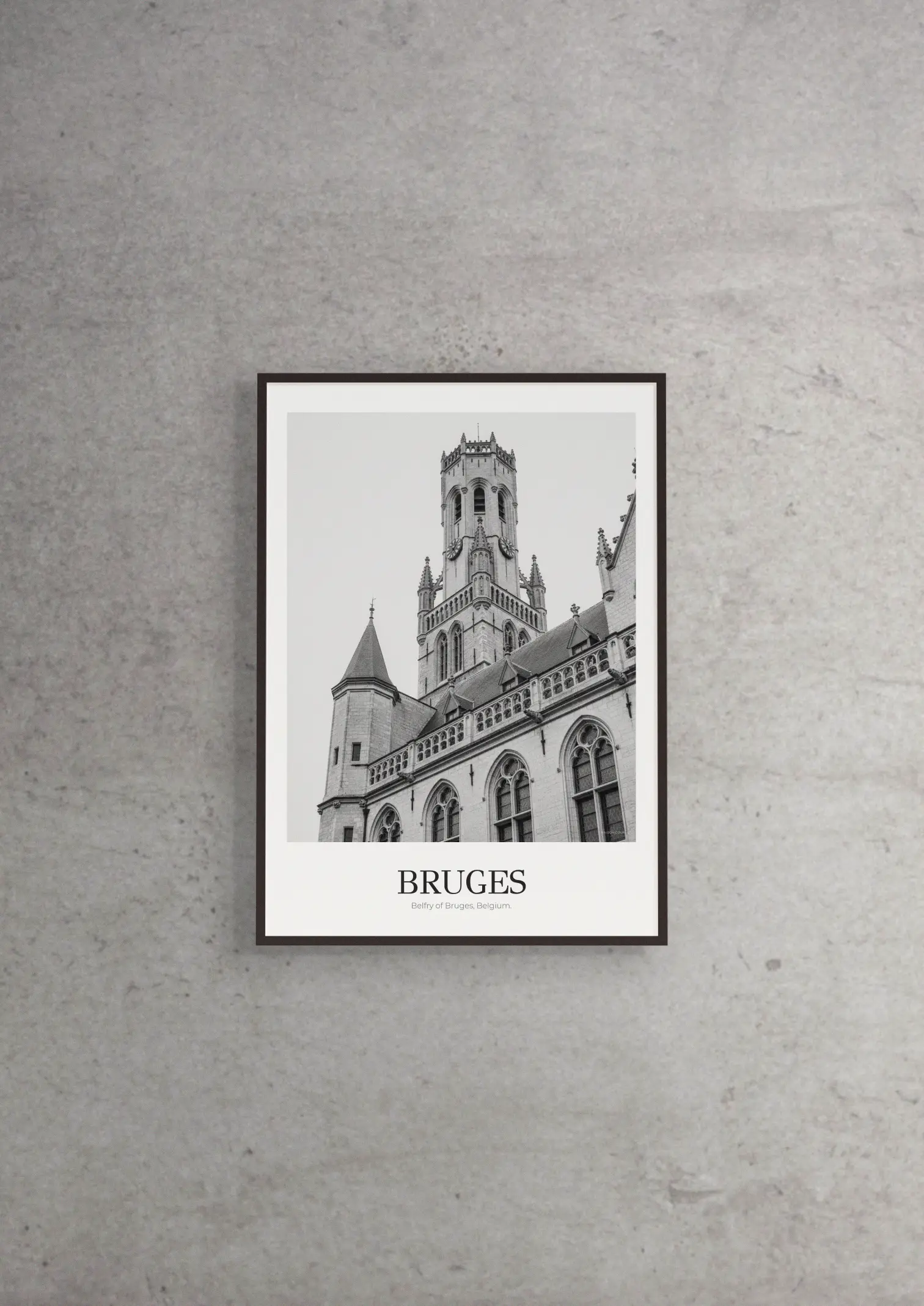 Belfry of Bruges - Classic Framed Architecture Print