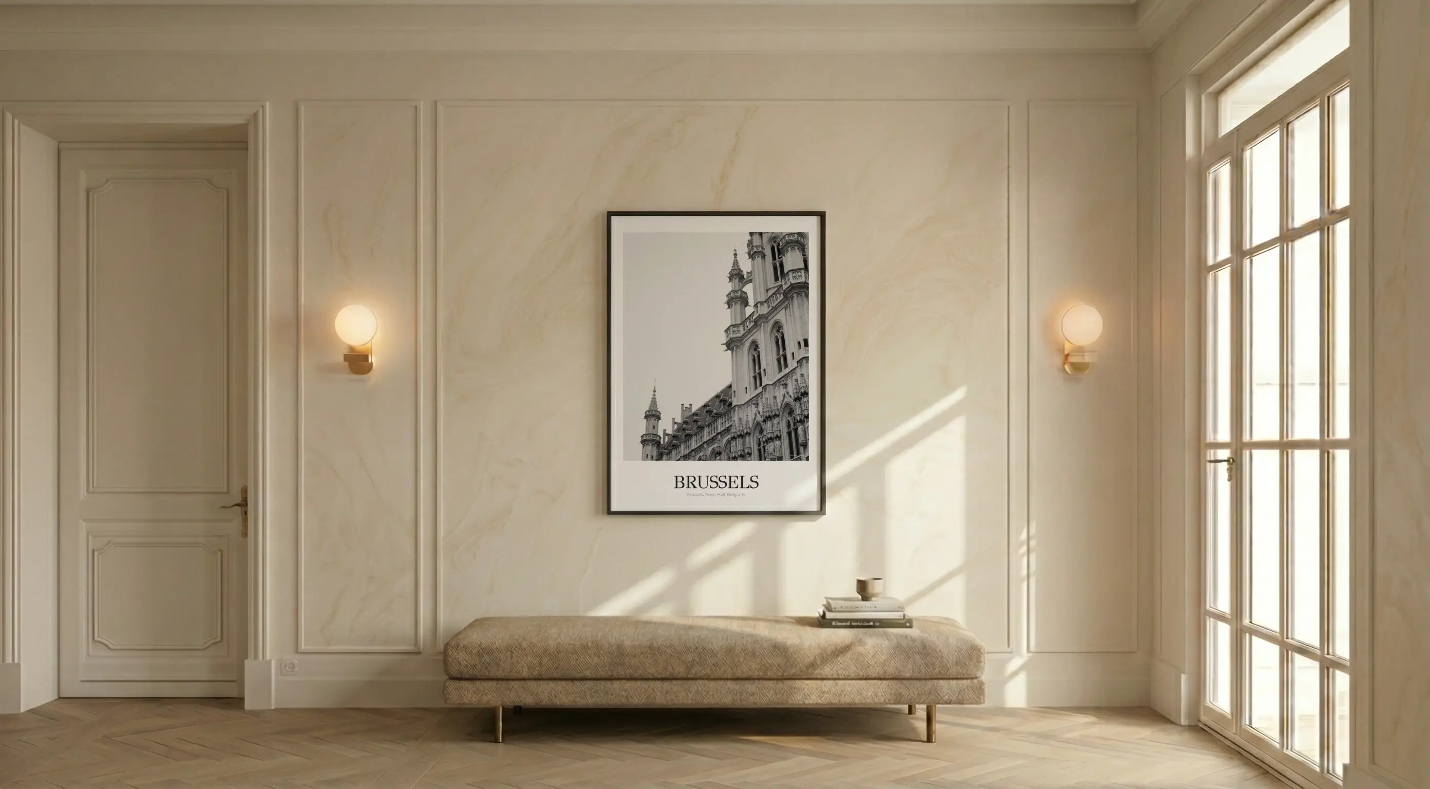 Brussels Town Hall - Classic Framed Architecture Print