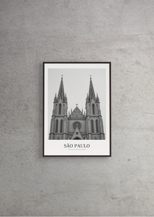 São Paulo Cathedral - Classic Framed Architecture Print