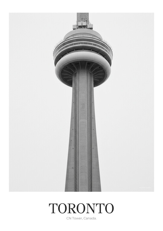 CN Tower - Black & White Architecture Poster