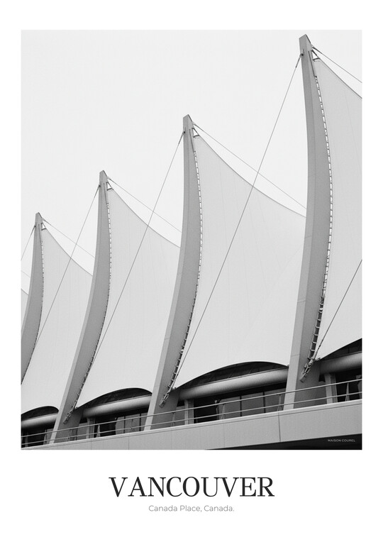 Canada Place - Black & White Architecture Poster