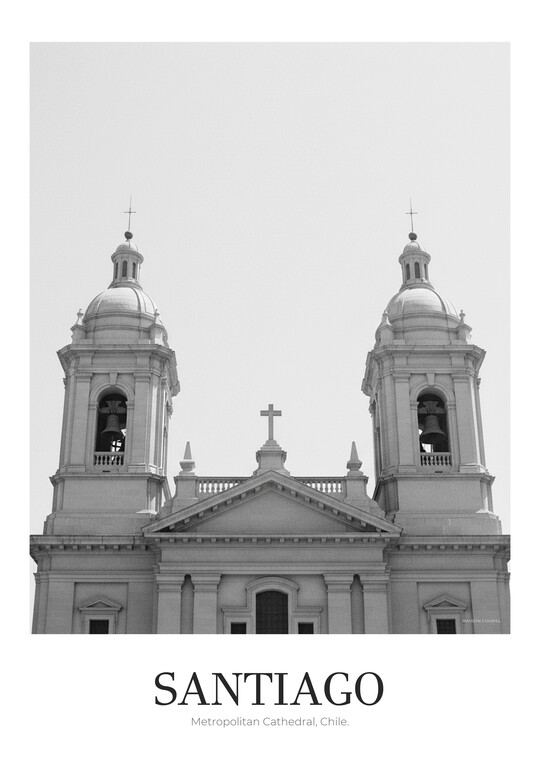 Metropolitan Cathedral - Black & White Architecture Poster