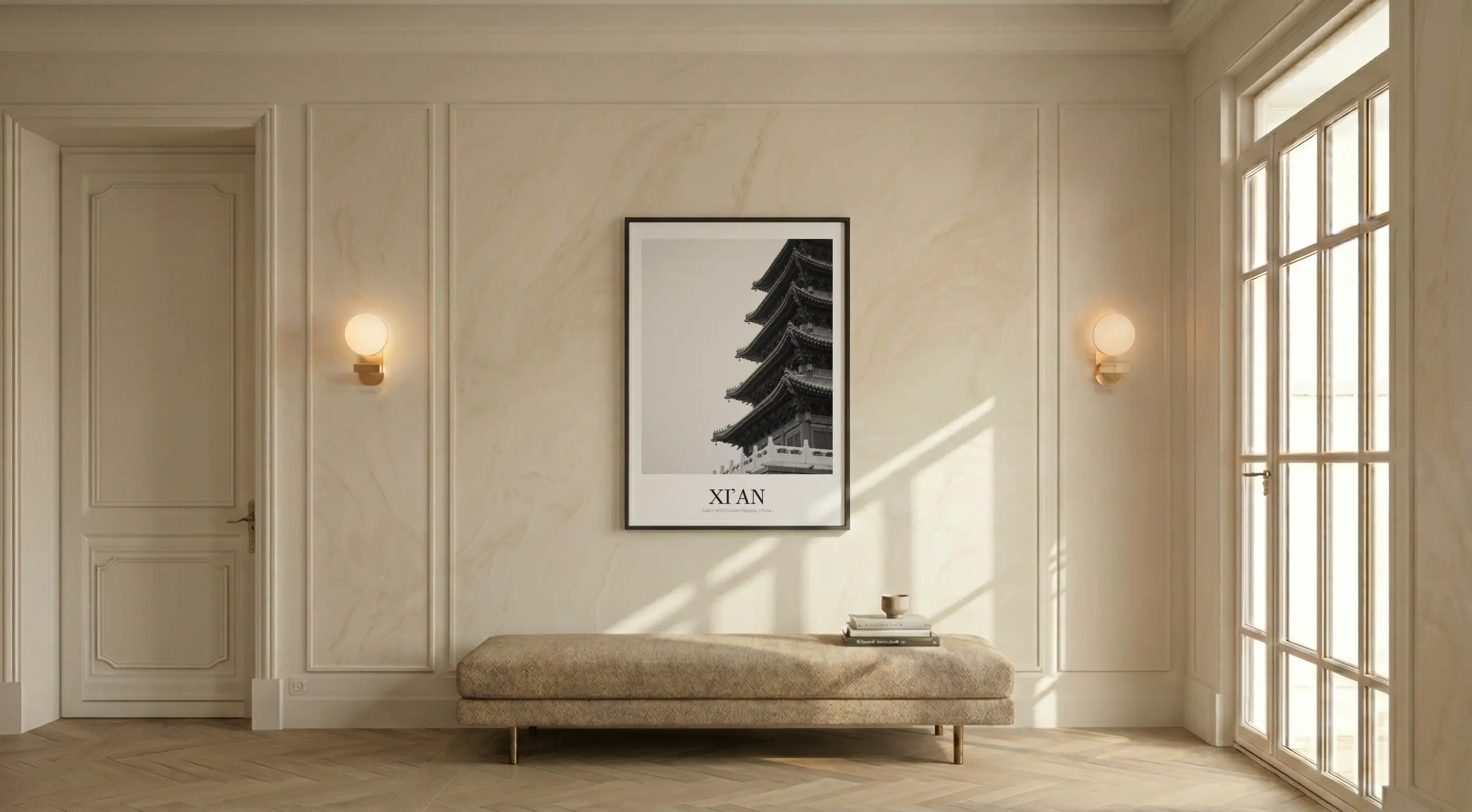 Giant Wild Goose Pagoda - Classic Framed Architecture Print