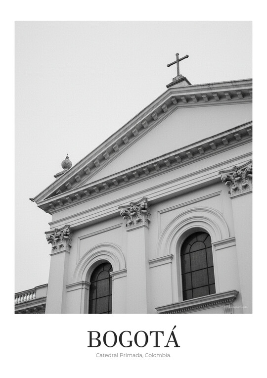 Catedral Primada - Black & White Architecture Poster