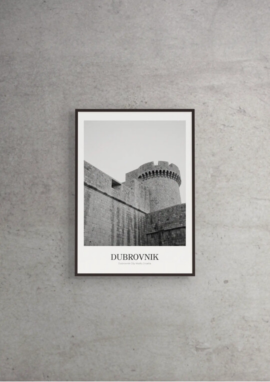 Dubrovnik City Walls - Classic Framed Architecture Print