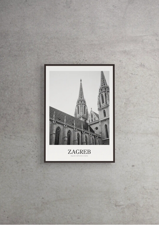 Zagreb Cathedral - Classic Framed Architecture Print