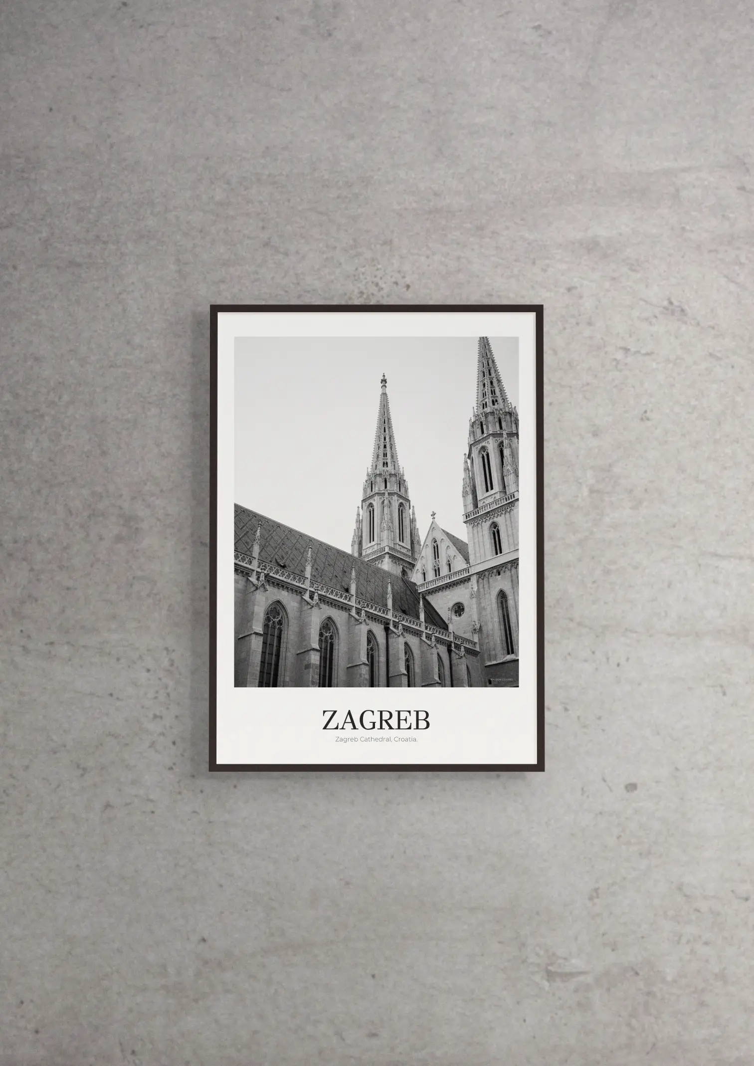 Zagreb Cathedral - Classic Framed Architecture Print