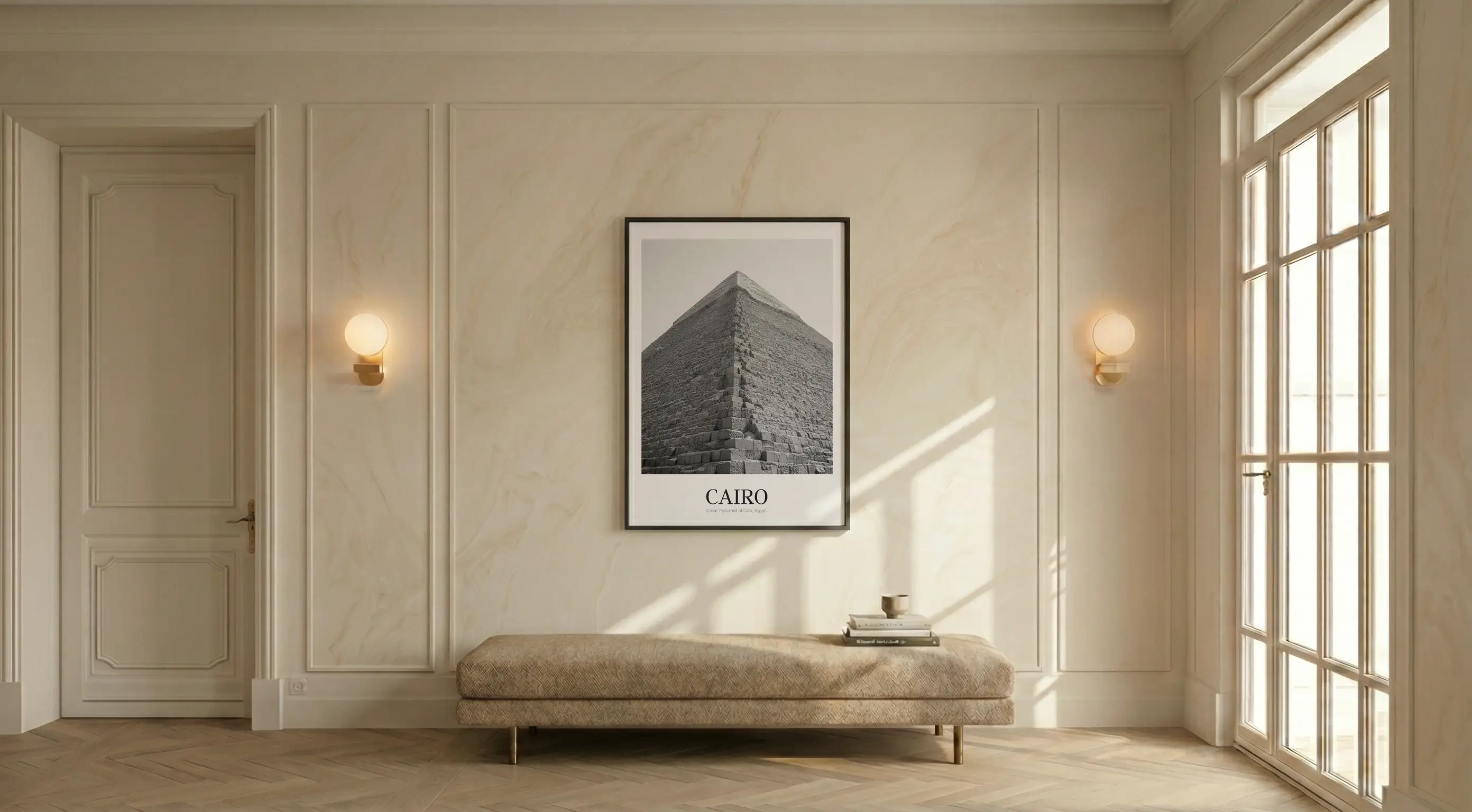 Great Pyramid of Giza - Classic Framed Architecture Print