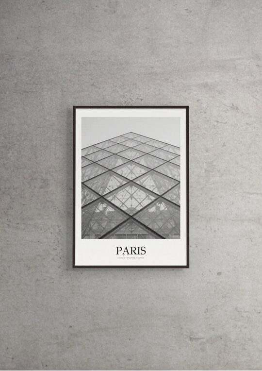 Louvre Pyramid - Classic Framed Architecture Print