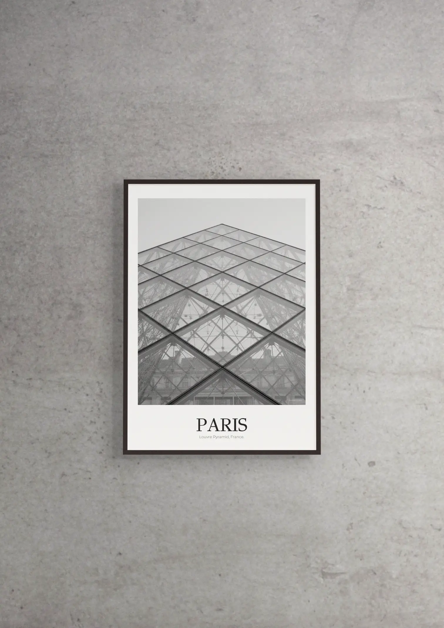 Louvre Pyramid - Classic Framed Architecture Print