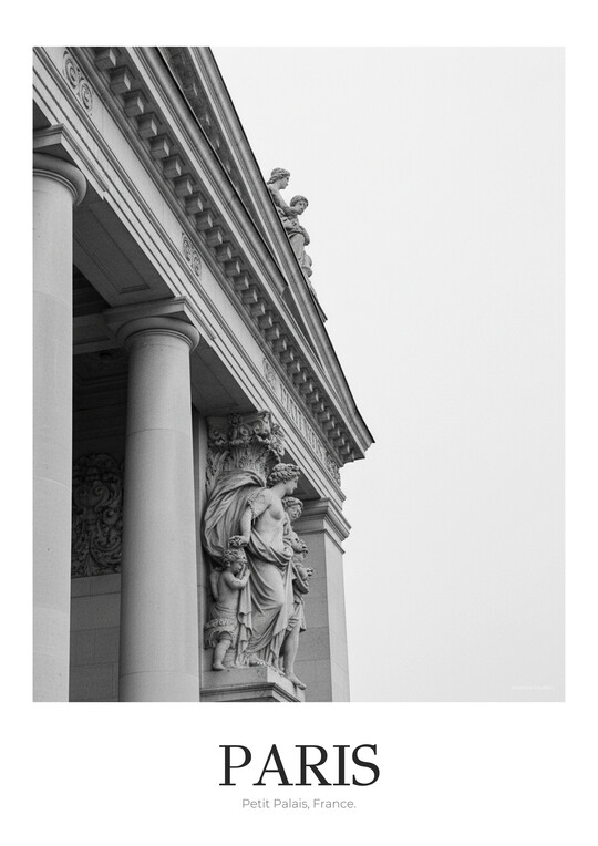 Petit Palais - Black & White Architecture Poster