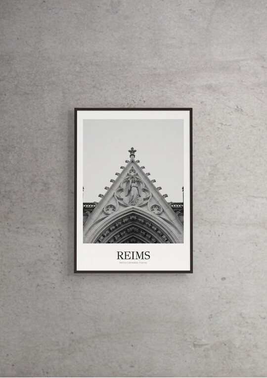 Reims Cathedral - Classic Framed Architecture Print