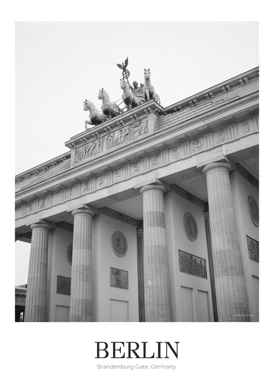 Brandenburg Gate - Black & White Architecture Poster