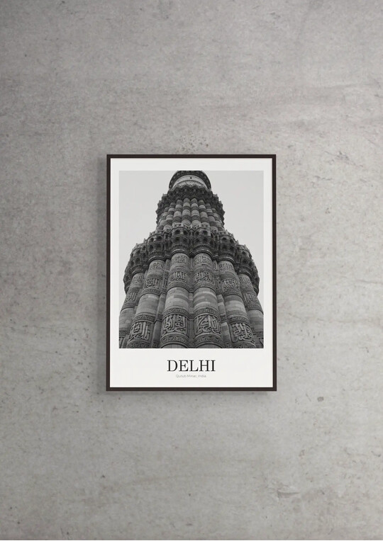 Qutub Minar - Classic Framed Architecture Print