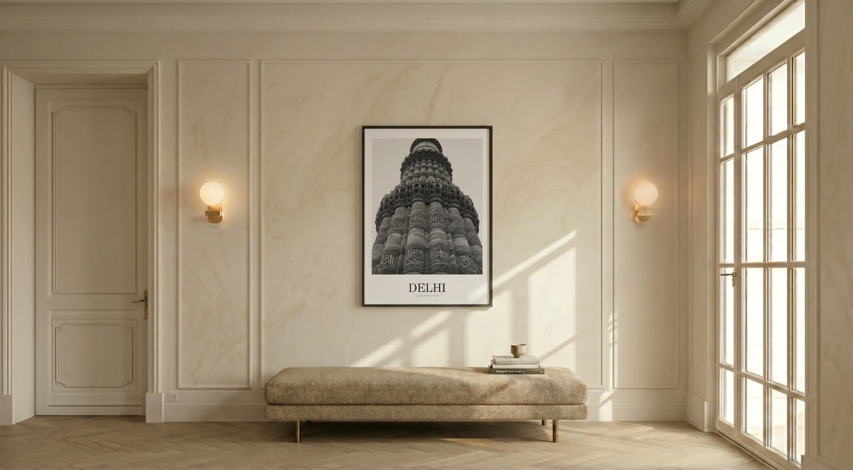 Qutub Minar - Classic Framed Architecture Print