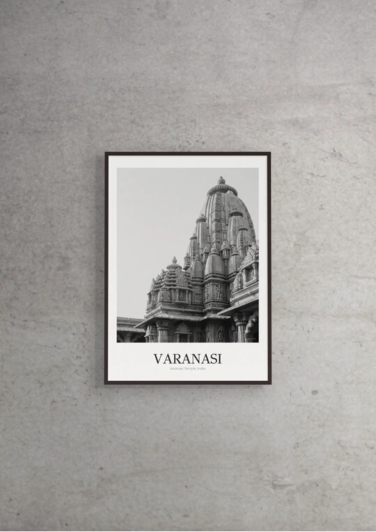 Varanasi Temple - Classic Framed Architecture Print