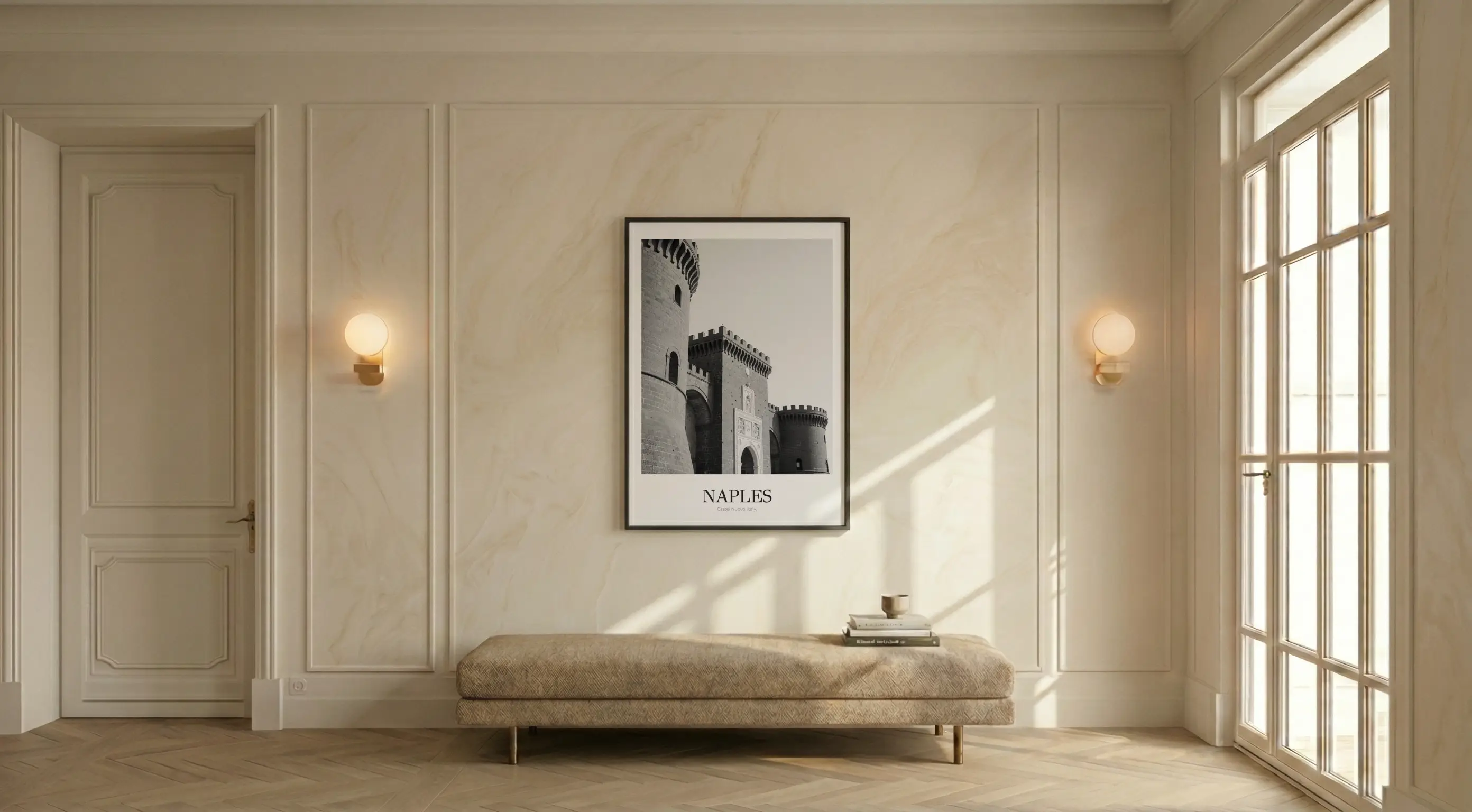 Castel Nuovo - Classic Framed Architecture Print