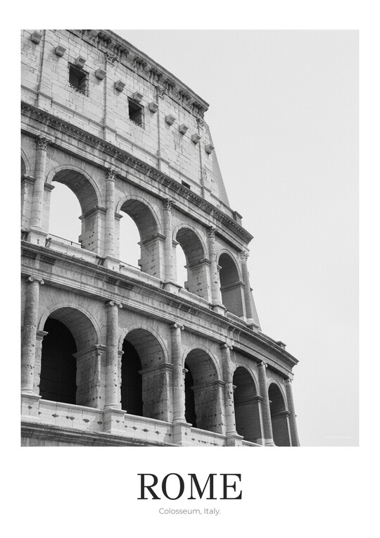 Colosseum - Black & White Architecture Poster