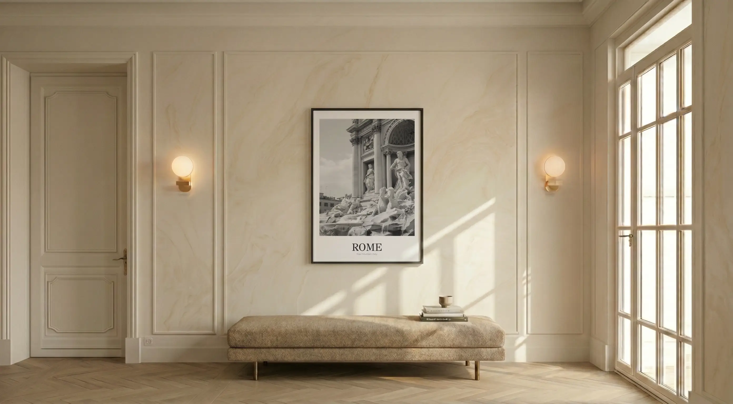 Trevi Fountain - Classic Framed Architecture Print