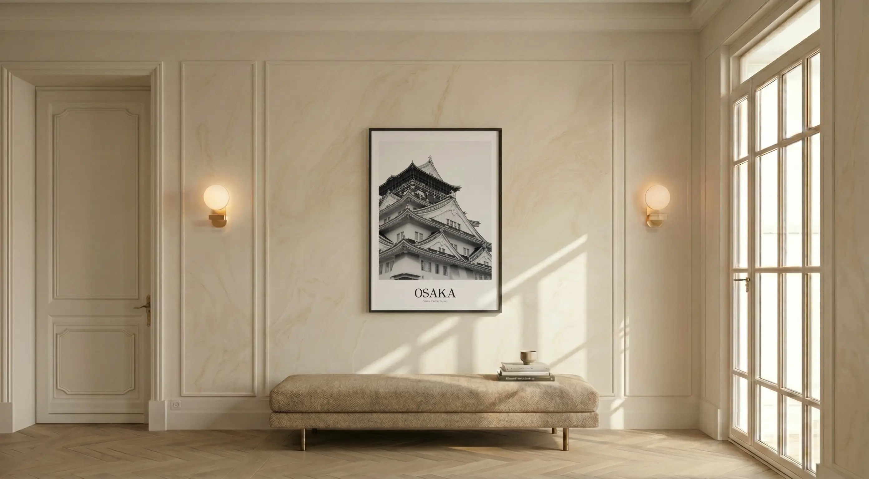 Osaka Castle - Classic Framed Architecture Print