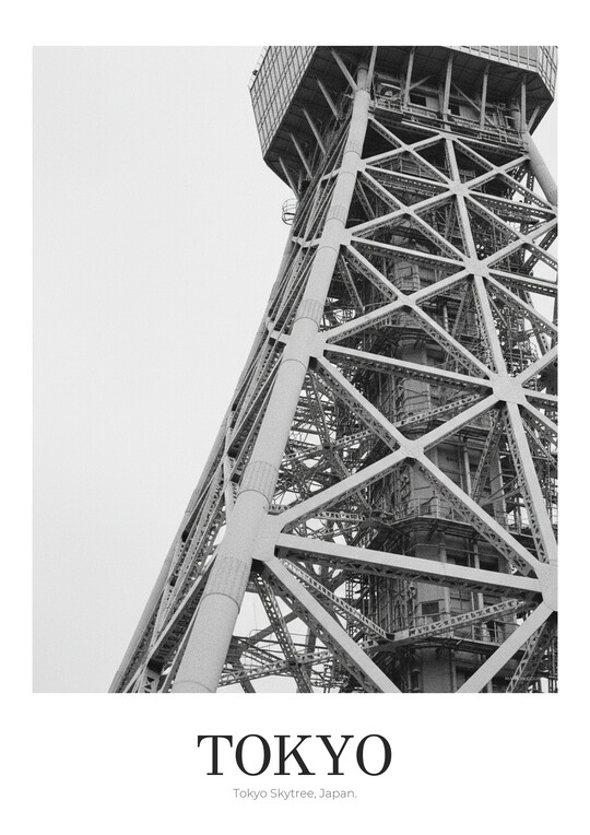 Tokyo Skytree - Black & White Architecture Poster