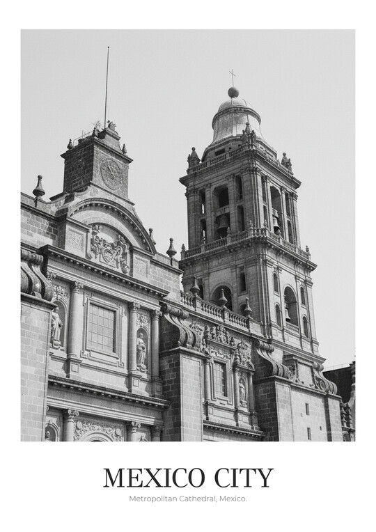 Metropolitan Cathedral - Black & White Architecture Poster
