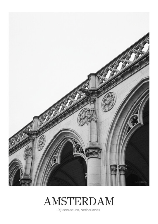 Rijksmuseum - Black & White Architecture Poster