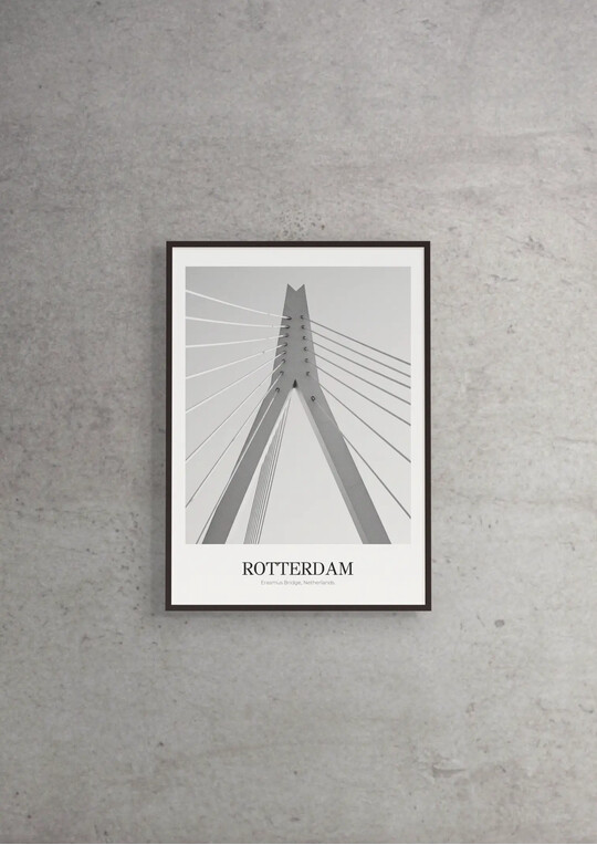 Erasmus Bridge - Classic Framed Architecture Print