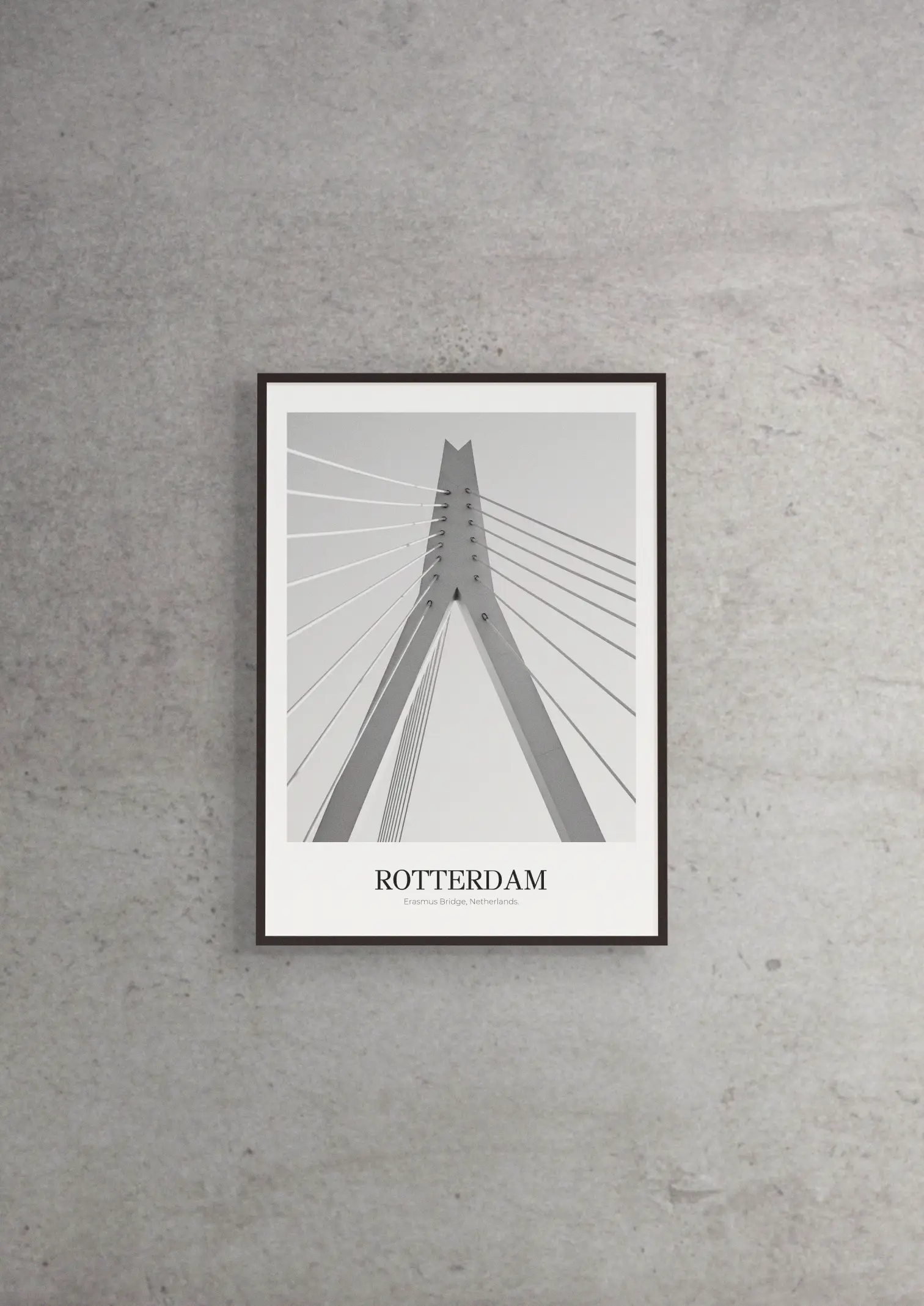 Erasmus Bridge - Classic Framed Architecture Print