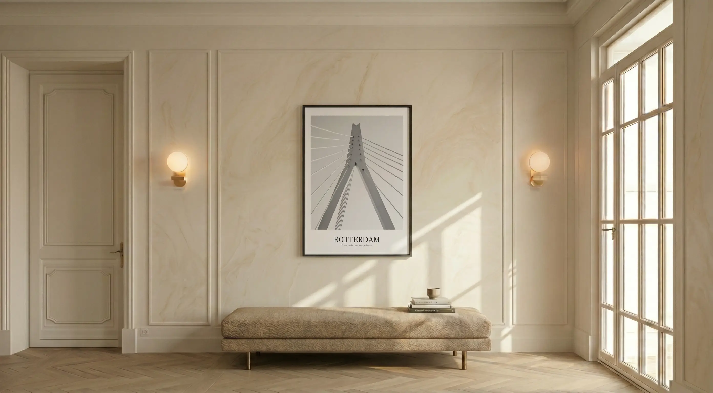Erasmus Bridge - Classic Framed Architecture Print