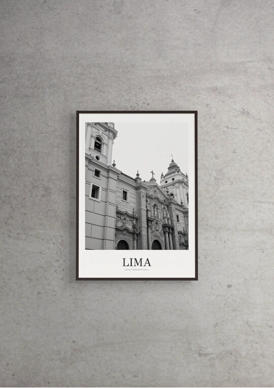 Lima Cathedral - Classic Framed Architecture Print