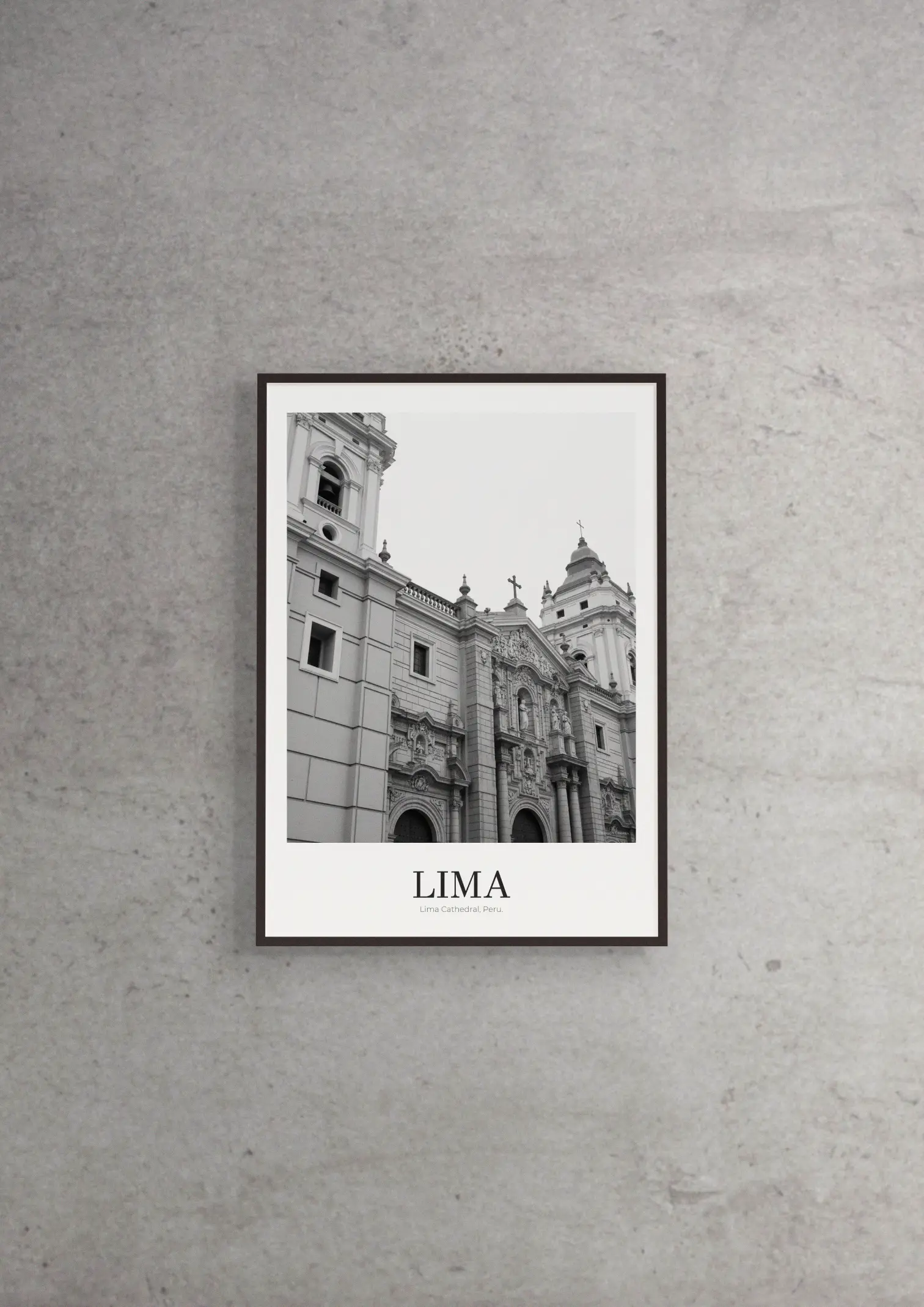 Lima Cathedral - Classic Framed Architecture Print