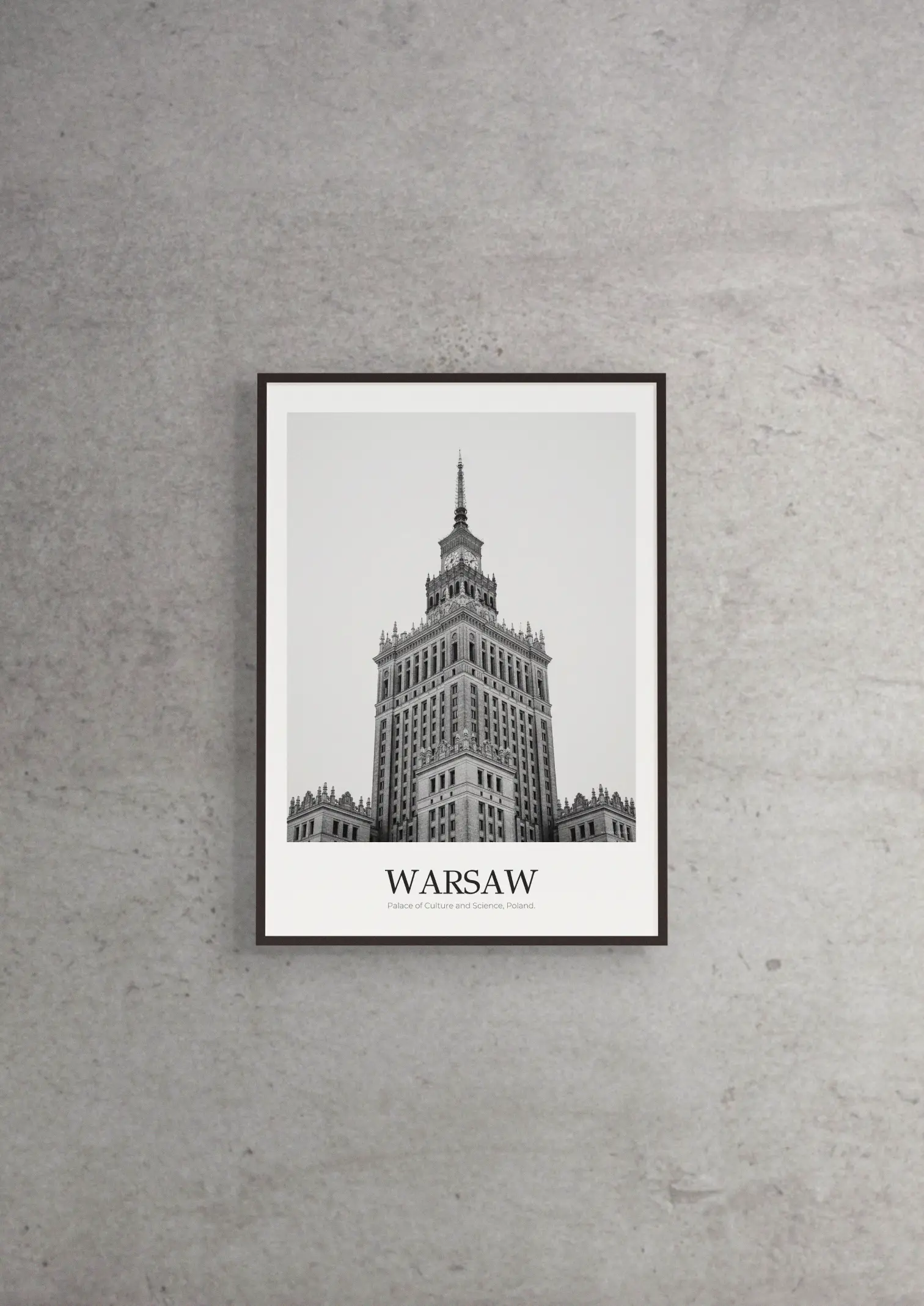 Palace of Culture and Science - Classic Framed Architecture Print