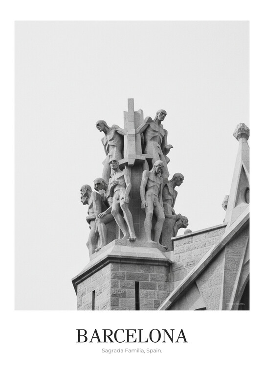 Sagrada Família - Black & White Architecture Poster