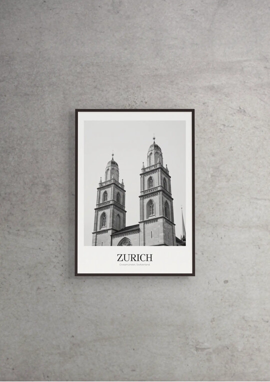 Grossmünster - Classic Framed Architecture Print