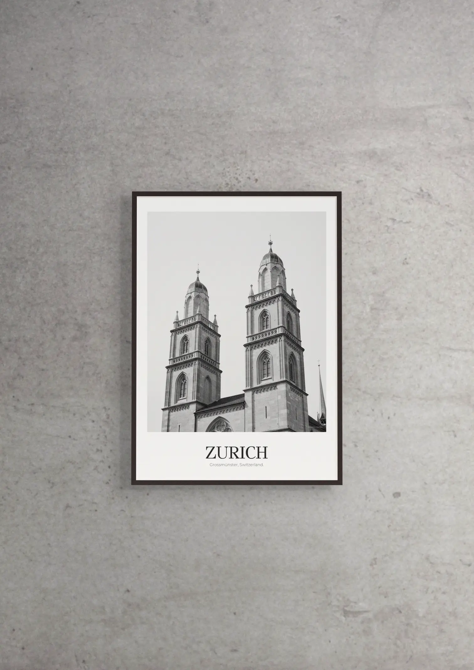 Grossmünster - Classic Framed Architecture Print