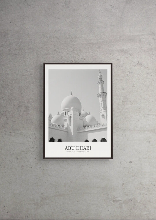 Sheikh Zayed Grand Mosque - Classic Framed Architecture Print
