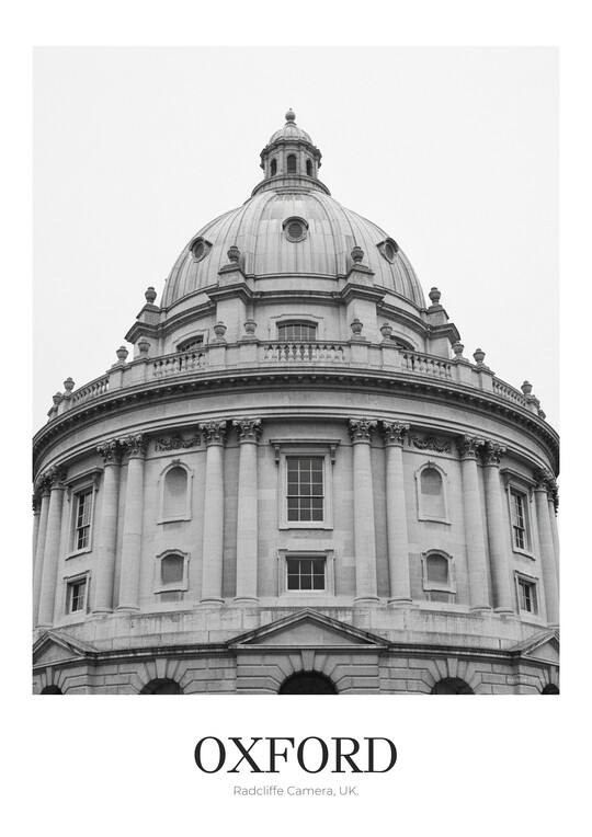 Radcliffe Camera - Black & White Architecture Poster