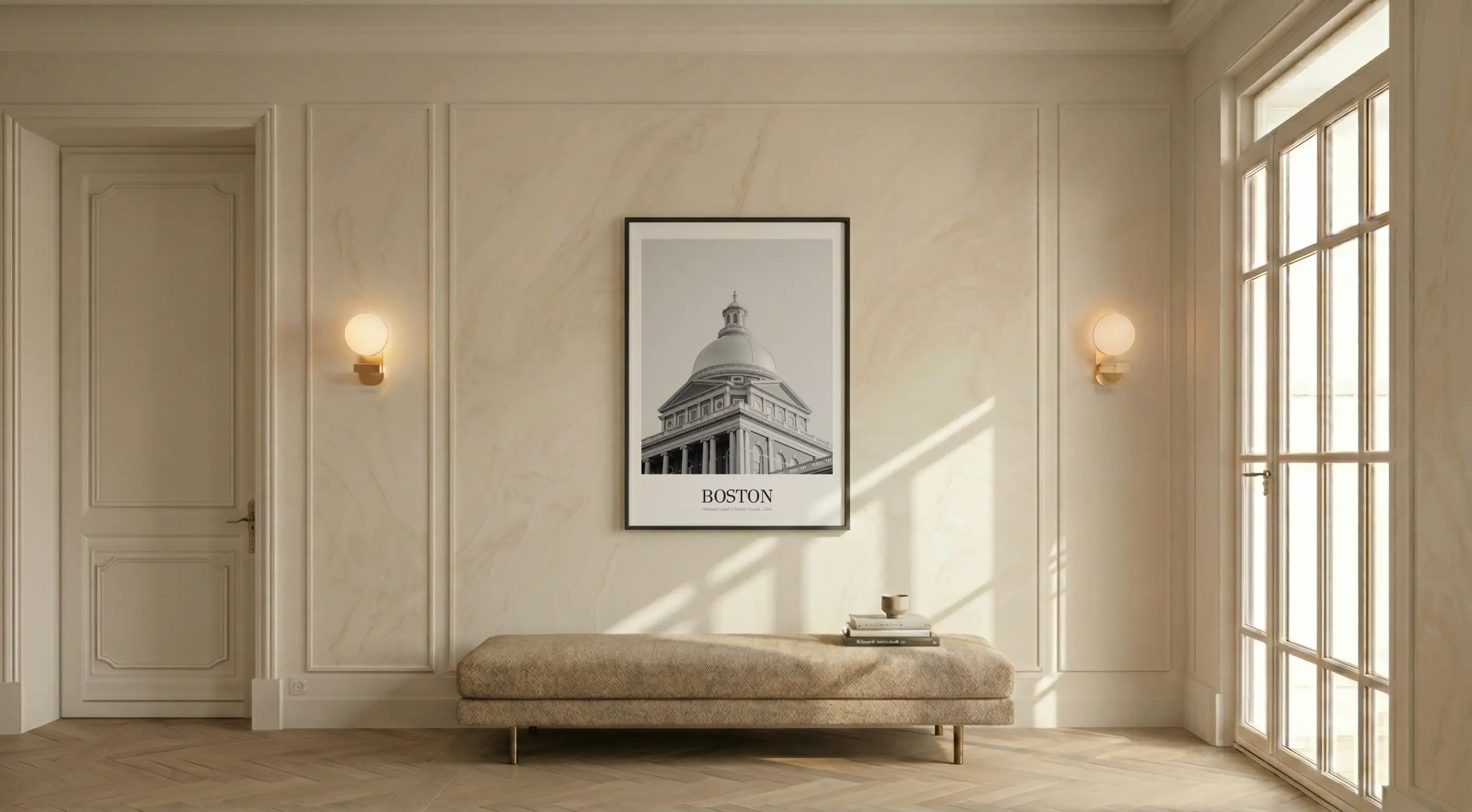 Massachusetts State House - Classic Framed Architecture Print