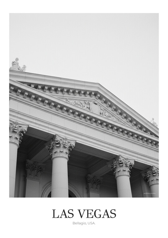 Bellagio - Black & White Architecture Poster