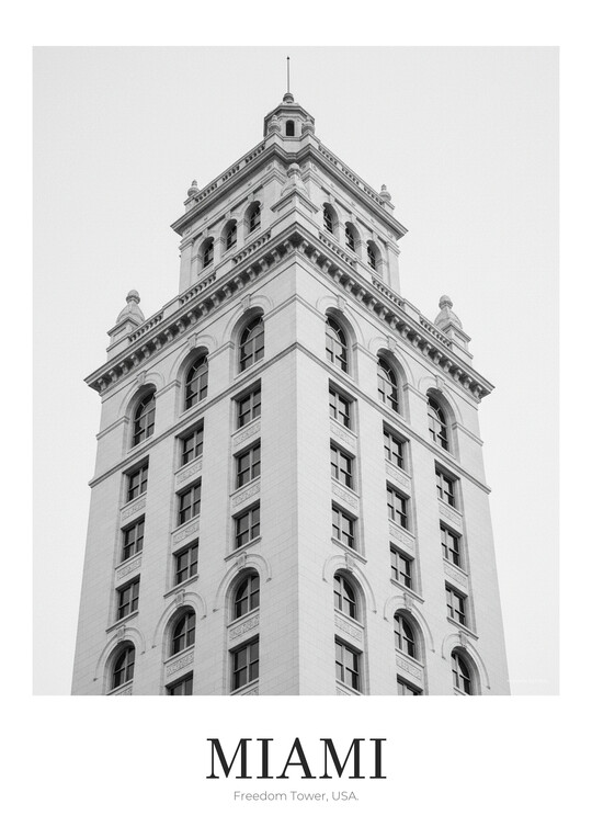 Freedom Tower - Black & White Architecture Poster