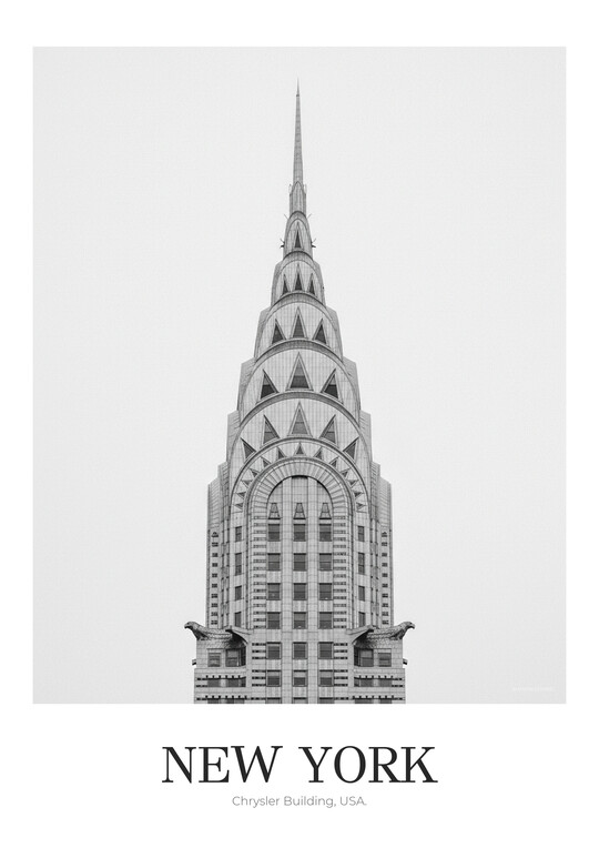 Chrysler Building - Black & White Architecture Poster